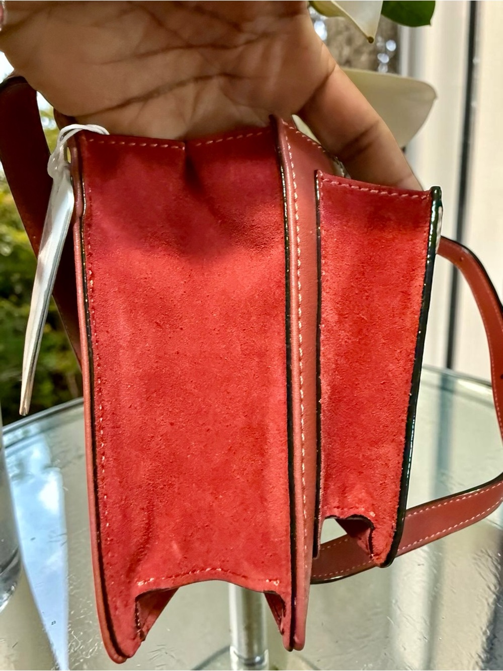 Ted Baker NWT Leather AND Suede Crossbody Bag with Snake-Print Panel - Picture 7 of 13